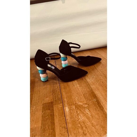 Daisy Street Macaroon Point Heeled Shoes Black SIze 5 Pumps - Picture 1 of 9